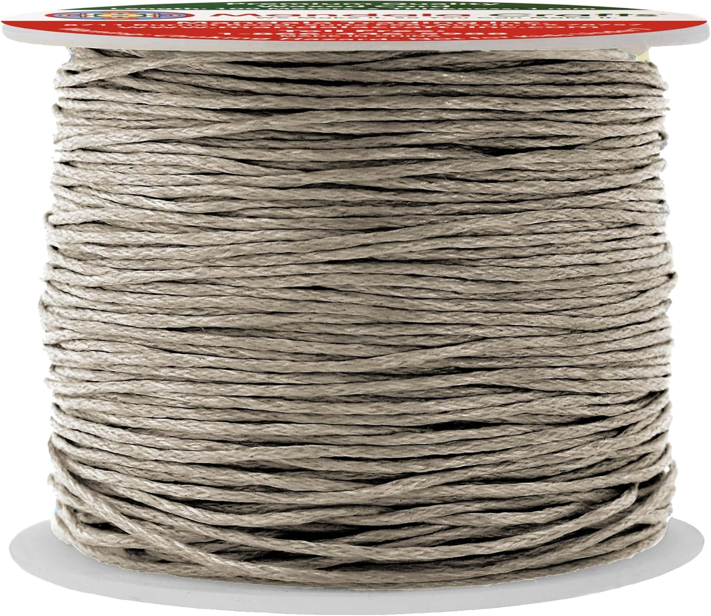 Mandala Crafts 1mm 109 Yards Taupe Cotton Waxed Cord for Jewelry Making Bracelet Cord Waxed String - Beading String Thread Jewelry Cords for Necklaces String