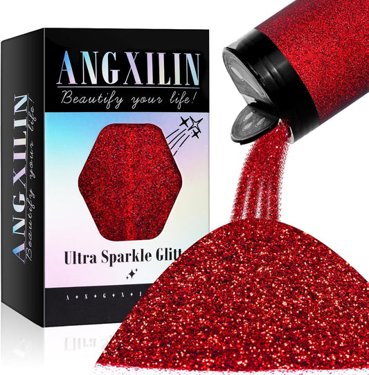 DIY Glitter for Epoxy Resin Crafts, Nail Art Earrings & More (Laser Red, 260g)