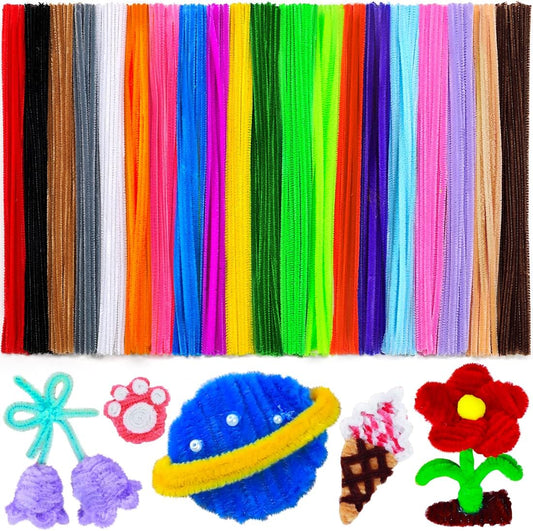 Eppingwin 200 PCS Pipe Cleaners, Multi-Colored Pipe Cleaners Craft Supplies, 20 Colors Chenille Stems for DIY Arts Crafts Project(Multi Color)