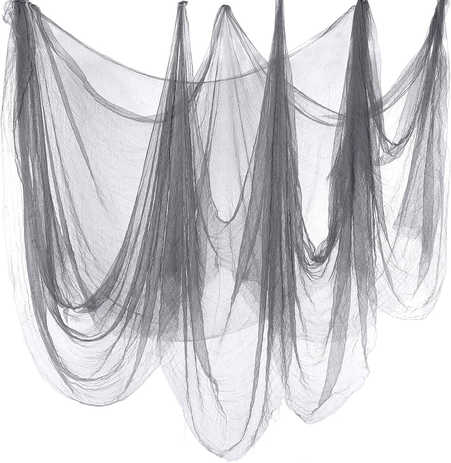 Boao Halloween Cheese cloth 39.37 x 393.7 Inch Gray Cheesecloth Roll for Crafts Large Cotton Muslin Gauze Fabric for Halloween Outdoor & Indoor Spooky Decoration