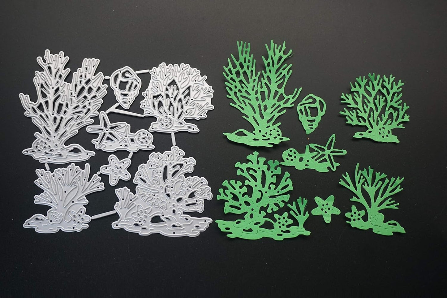 Metal Beach Shell Starfish Conch Coral Cutting Dies, Ocean Life Die Cuts Embossing Stencils Template Mould for Card Scrapbooking and DIY Craft