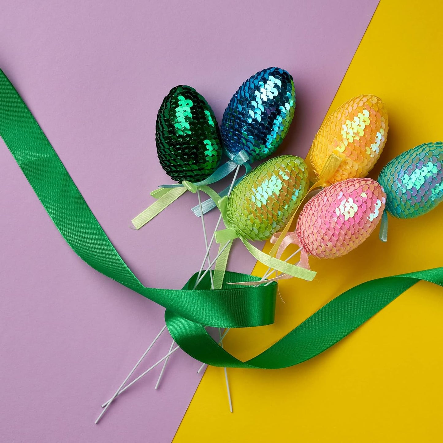 LIUYAXI Green Double Faced Satin Ribbon, 1" X Continuous 50 Yards, Ribbons Perfect for Gift Wrapping Wedding Bouquet Decor DIY Craft Bow Making & Other Projects