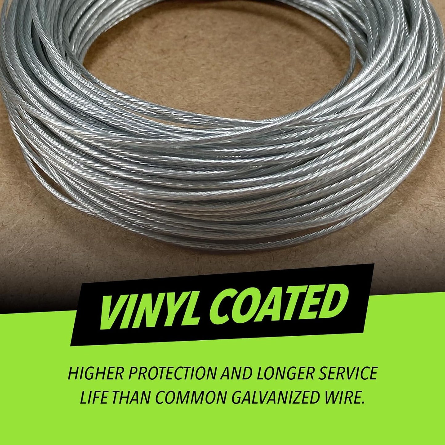 Coated Picture Hanging Wire #4 30lbs 100-Feet, Flexible Steel Wire 16 Gauge for Hang Up Frame/Painting and Mirror