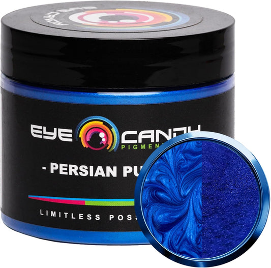 Eye Candy Pigments Premium Purple Mica Powder - Persian Purple (50gr) - for Epoxy, Resin, Soap, Paint, Woodworking, Acrylic Pouring, Bath Bombs, Fishing Lures - DIY Arts and Crafts Additive