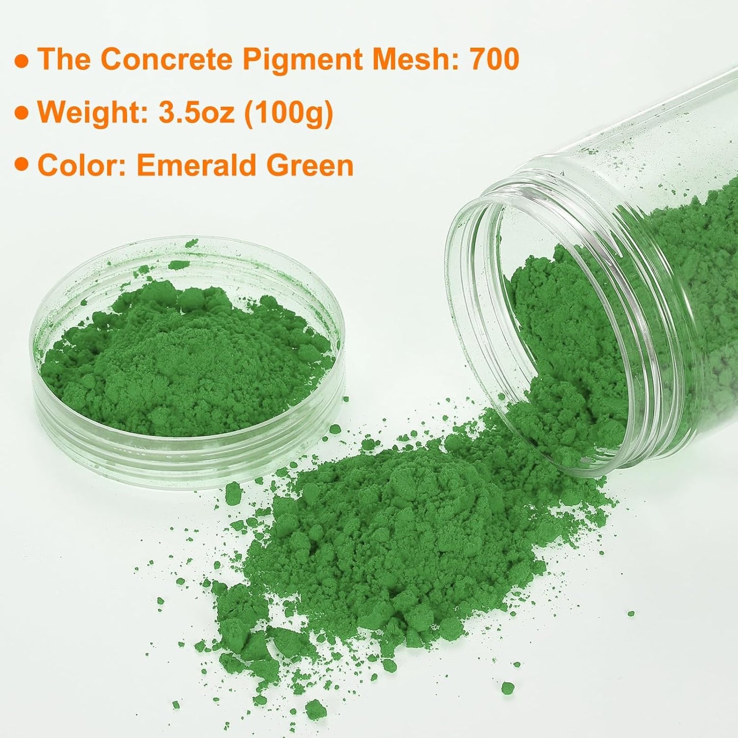 HARFINGTON Iron Oxide Powder Concrete Pigment 700 Mesh 3.5oz (100g) Iron Oxide Grout Pigment for Pastel Tile Paint Concrete Cement, Emerald Green