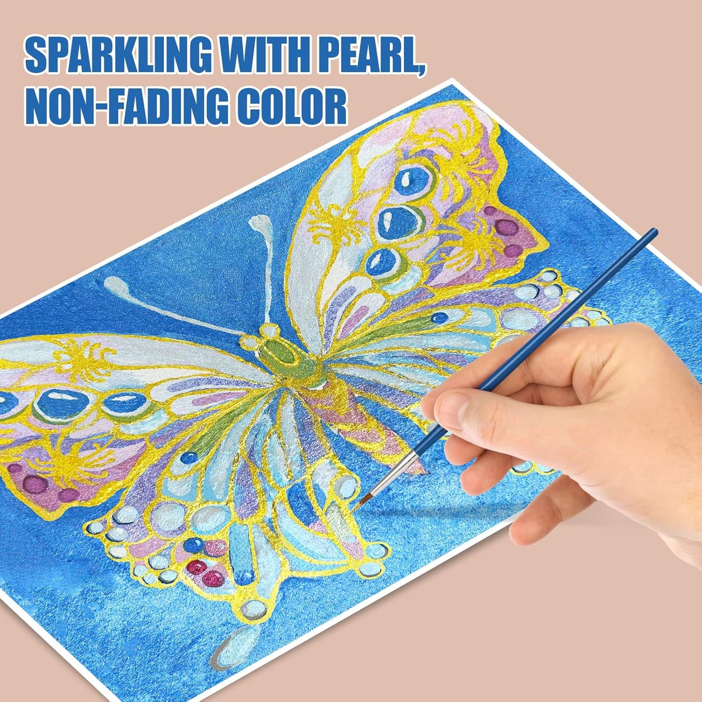 Mini Forestry Shifting Watercolor Painting Set - 40 Color Shifting Watercolor Paints, Shimmer Metallic & Glitter Watercolor Paints, Matisse & DunHuang Style