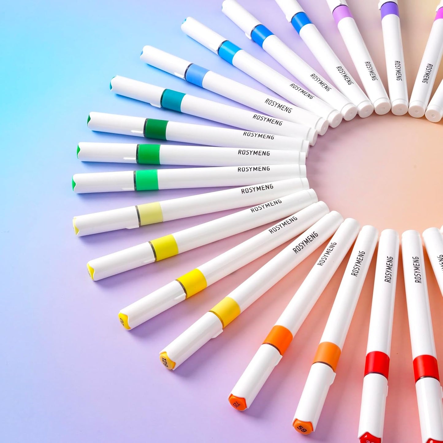 ROSYMENG 9 Color Acrylic Paint Pens,Quick-Drying Waterproof Acrylic Paint Markers, Soft Brush Tip Acrylic Markers for Canvas, Rock Painting, Wood, Stone, Glass, Ceramic, Fabric Painting, DIY Crafts