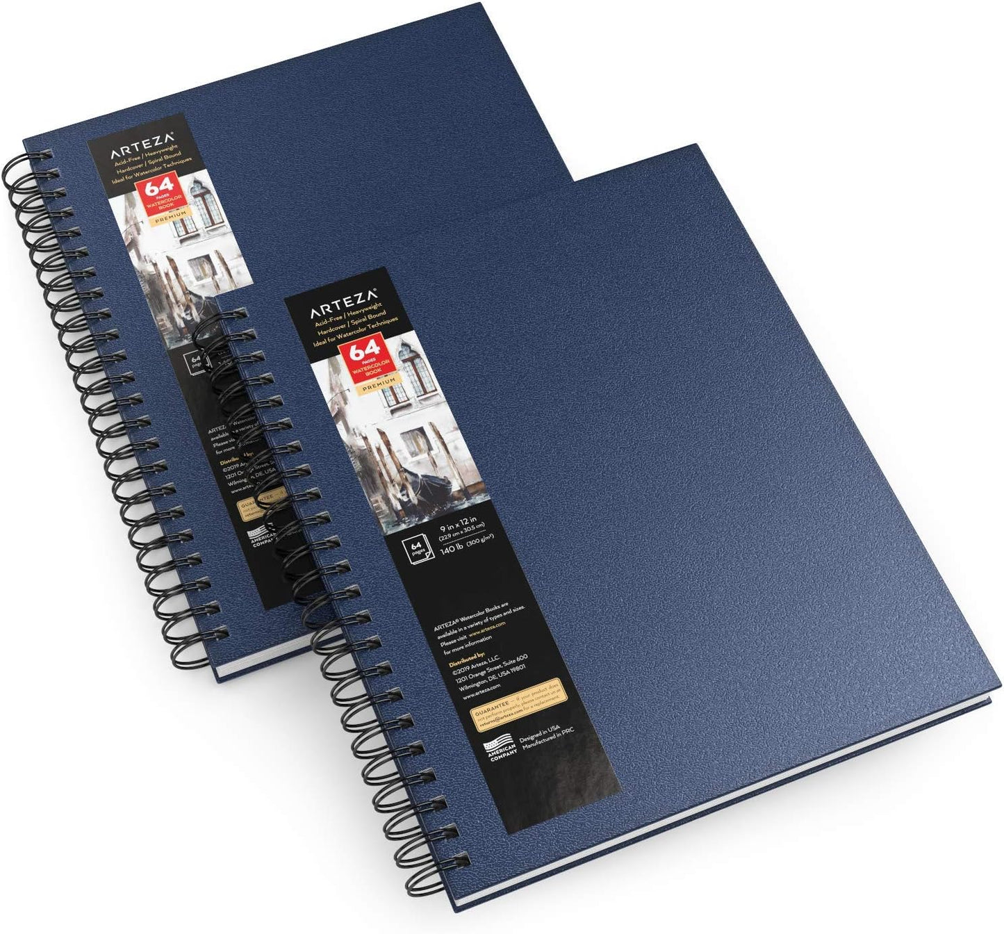 ARTEZA ARTZ-9156 Watercolor-Paper, 9x12-inch-2 Pack, Blue 2 Count