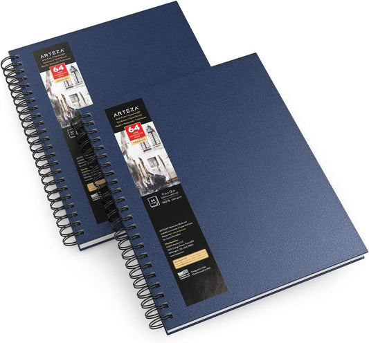 ARTEZA ARTZ-9156 Watercolor-Paper, 9x12-inch-2 Pack, Blue 2 Count