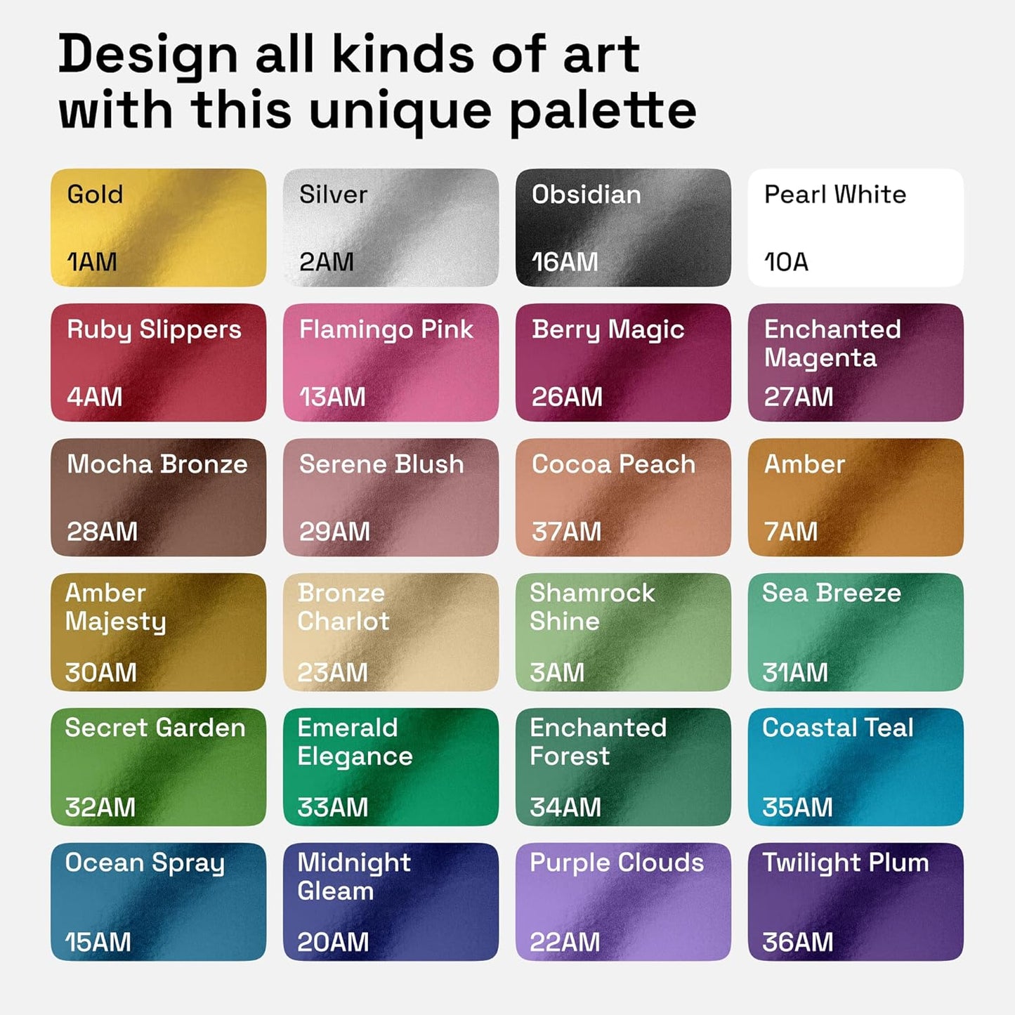 ARTISTRO Paint Pens for Rock Painting, Stone, Ceramic, Glass, Wood, Fabric, Scrapbooking, DIY Craft Making (24 Metallic Fine Tip)