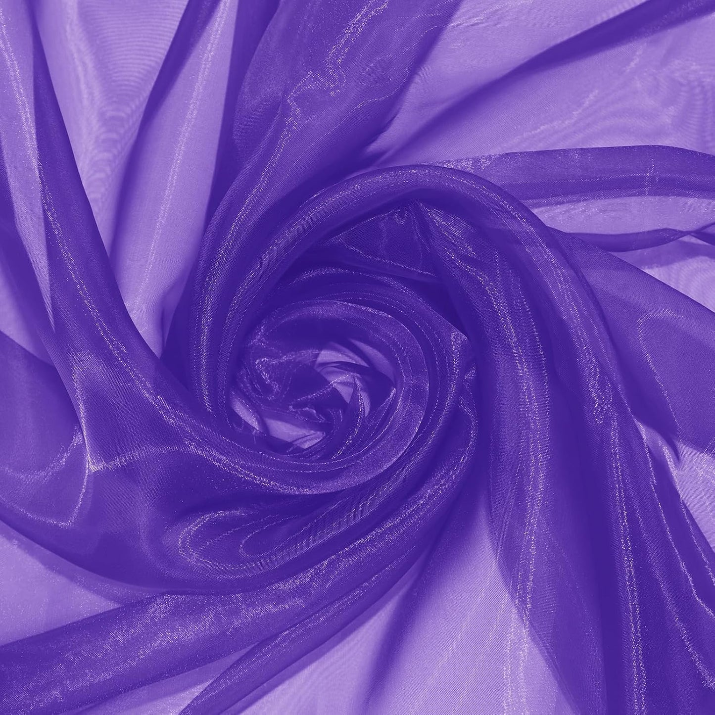 P Pothuiny Sheer Organza Fabric by The Yard, 10 Yards x 60 Inch Wide Bridal Purple Organza Tulle Fabric Roll Shiny Gauze Fashion Dress Sewing Craft for Wedding Party Decorations Backdrop