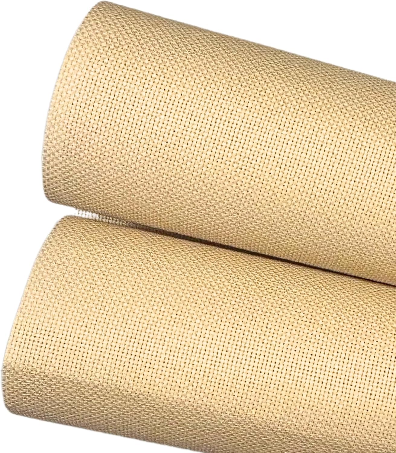 2 Sheets of Wheat 14 Count Aida Cloth – 21 x 21 Inch Pre-Cut Fabric Squares – Cross Stitch Fabric – 100% Cotton – Ideal for Needlework & Embroidery – The Knotty Unicorn