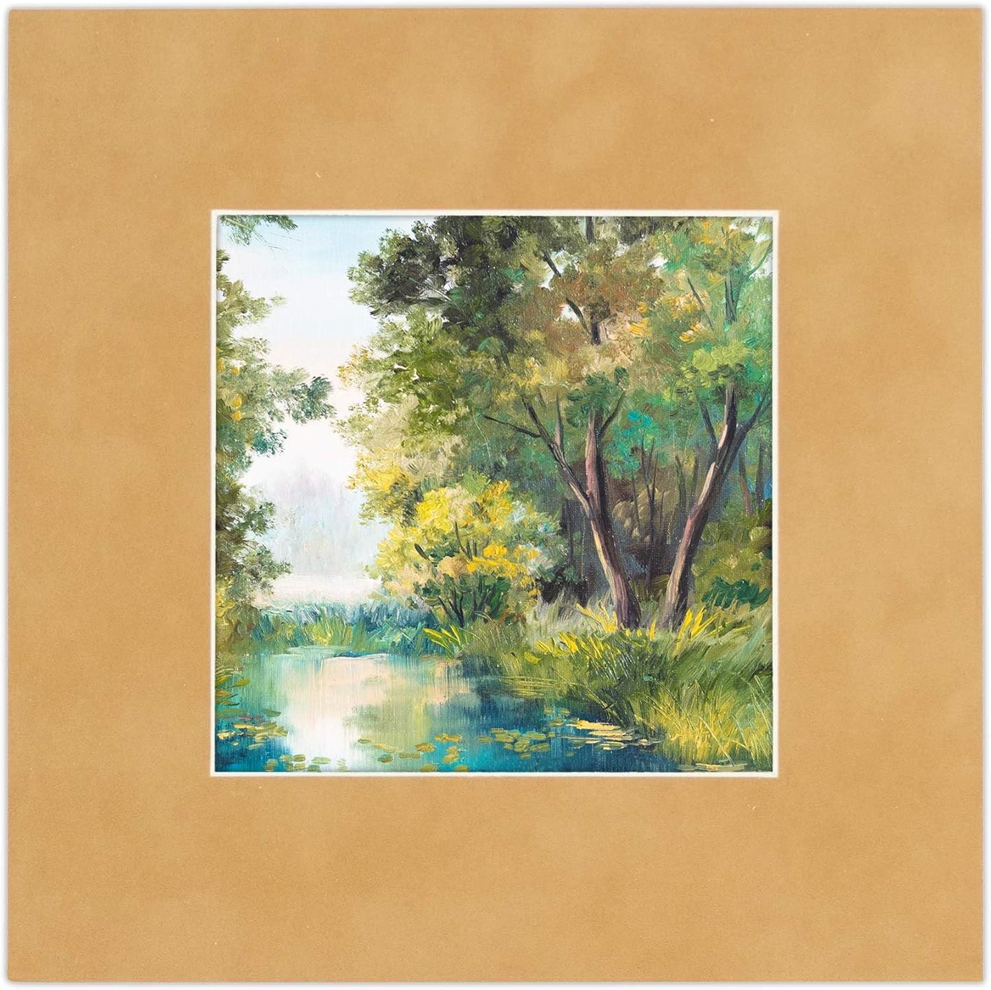 11x14 Mat Bevel Cut for 8.5x11 Photos - Acid Free Beige Suede Precut Matboard With Backing Board and Crystal Clear, Self Seal Photo Mat Bag - For Pictures, Photos, Framing - 4-ply Thickness