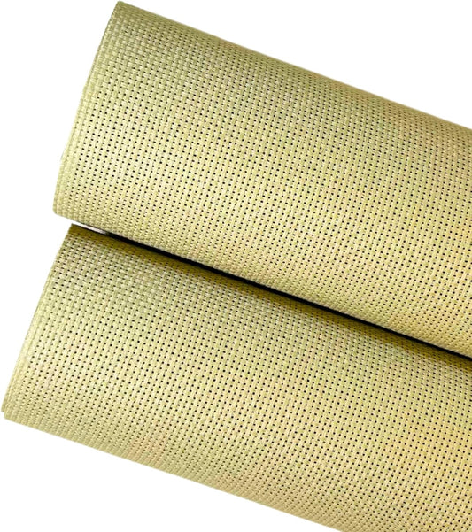 2 Sheets of Tan 11 Count Aida Cloth – 21 x 21 Inch Pre-Cut Fabric Squares – Cross Stitch Fabric – 100% Cotton – Ideal for Needlework & Embroidery – The Knotty Unicorn