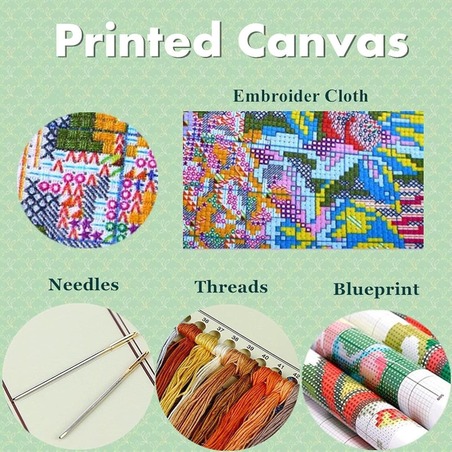 Joyhoor Cross Stitch Kits for Beginners Stamped Cross-Stitch Supplies Needlework preprint Embroidery Kits for Adults DIY Needlepoint Kits Embroidery Patterns 11CT-Underwater World 16x20 inchs