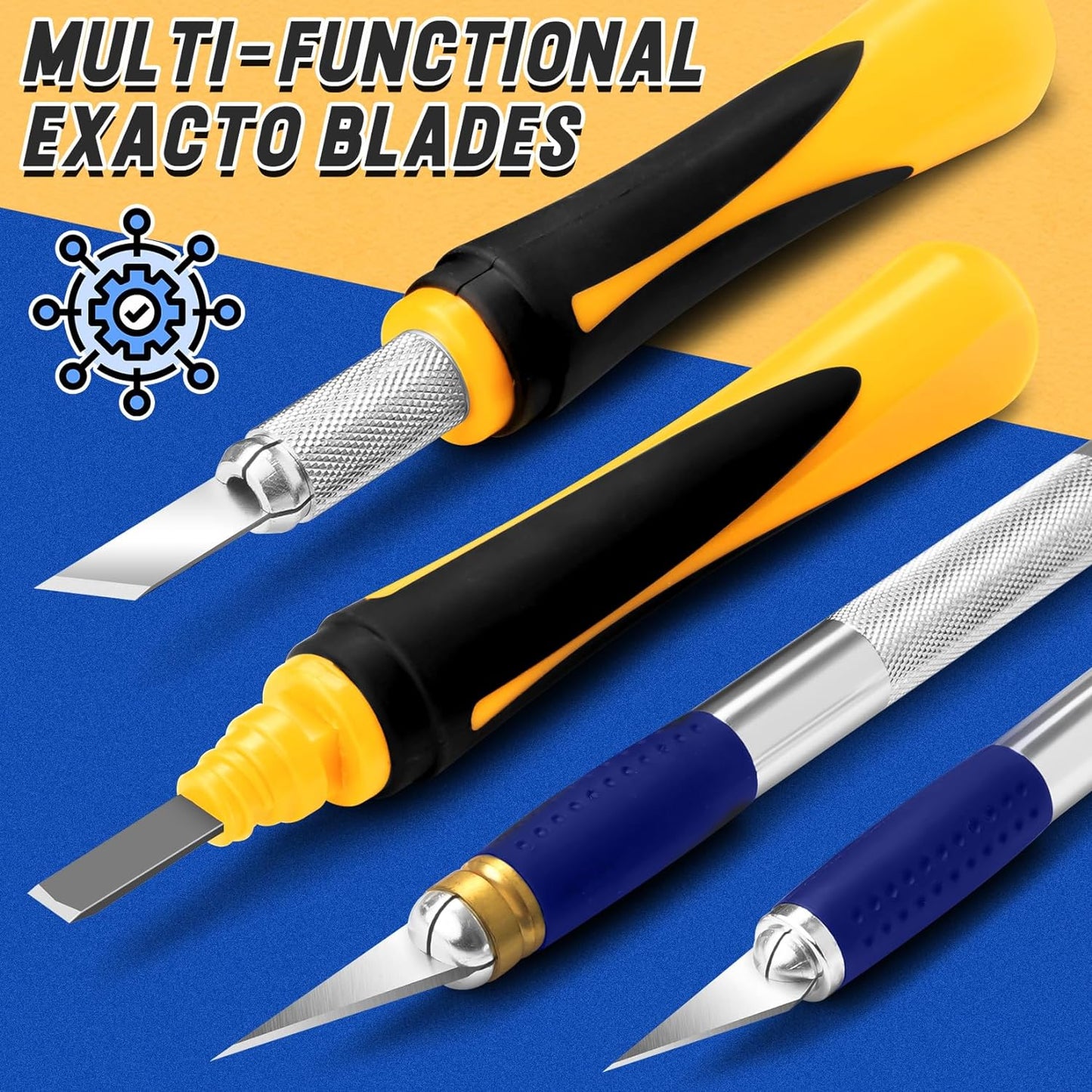 DIYSELF Exacto Knife, 22 Pack Exacto Knife Set with Exacto Blades, Craft Knife for Art, Stencil, Scrapbooking, and Modeling, Hobby Knife, Precision, Art Knives Kit, Pumpkin Carving Tools