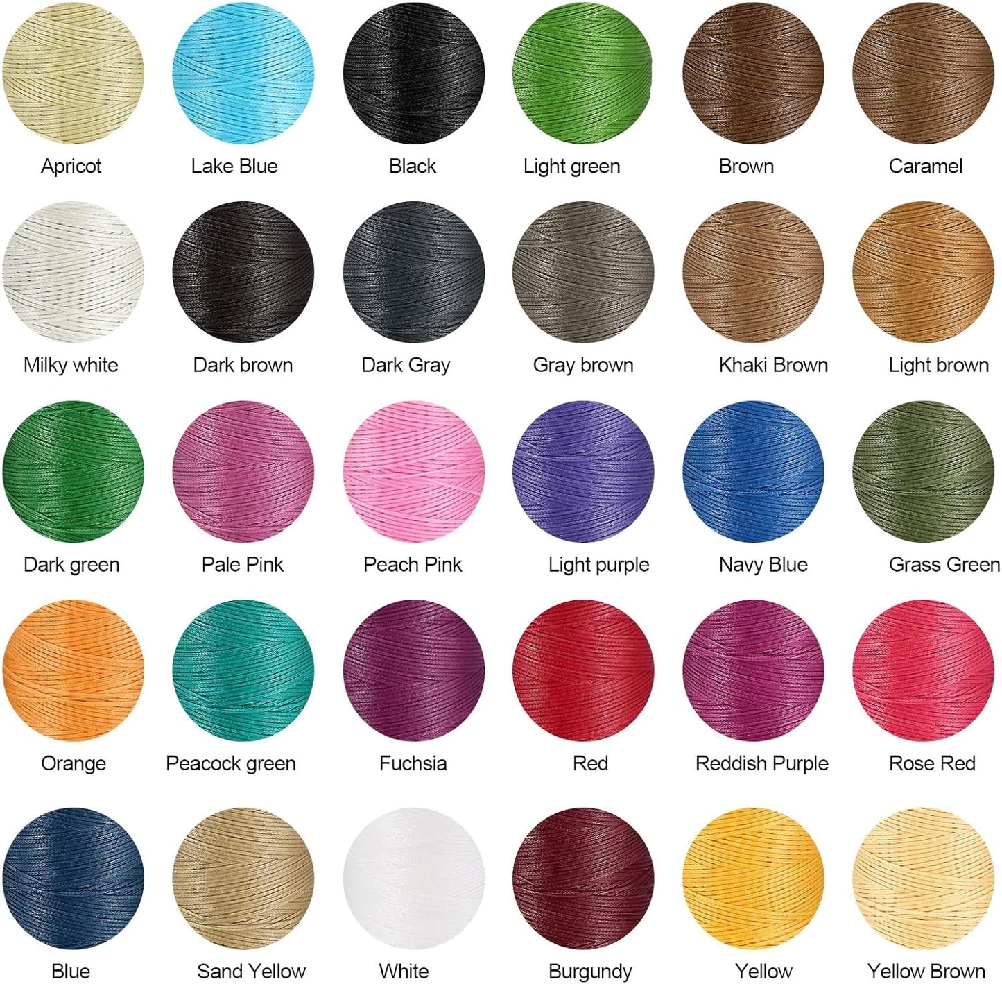 uxcell Flat Leather Sewing Waxed Thread, 140m / 153 Yards Polyester Wax String, 300D Wax Stitching Cord for Leather Crafts, Bookbinding, Bracelets Braided, Yellow Brown