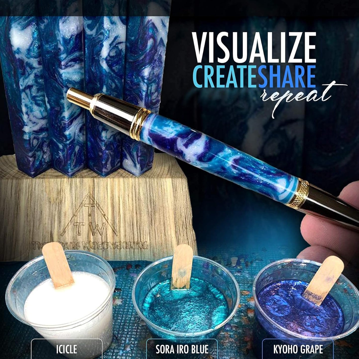 Eye Candy Premium Mica Powder Pigment “Kyoho Grape” (50g) Multipurpose DIY Arts and Crafts Additive | Woodworking, Epoxy, Resin, Paint, Soap, Bath Bombs, Nail Polish, Lip Balm (Kyoho Grape, 50G)