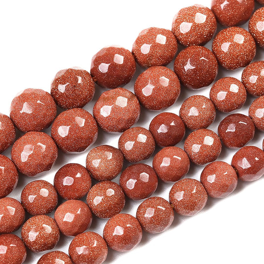 32pcs 12mm Natural Gold Sandstone Beads Faceted Stone Energy Healing Beads for Jewelry MakingDIY Bracelet Necklace Accessories 15" (12mm, Faceted Gold Sandstone)