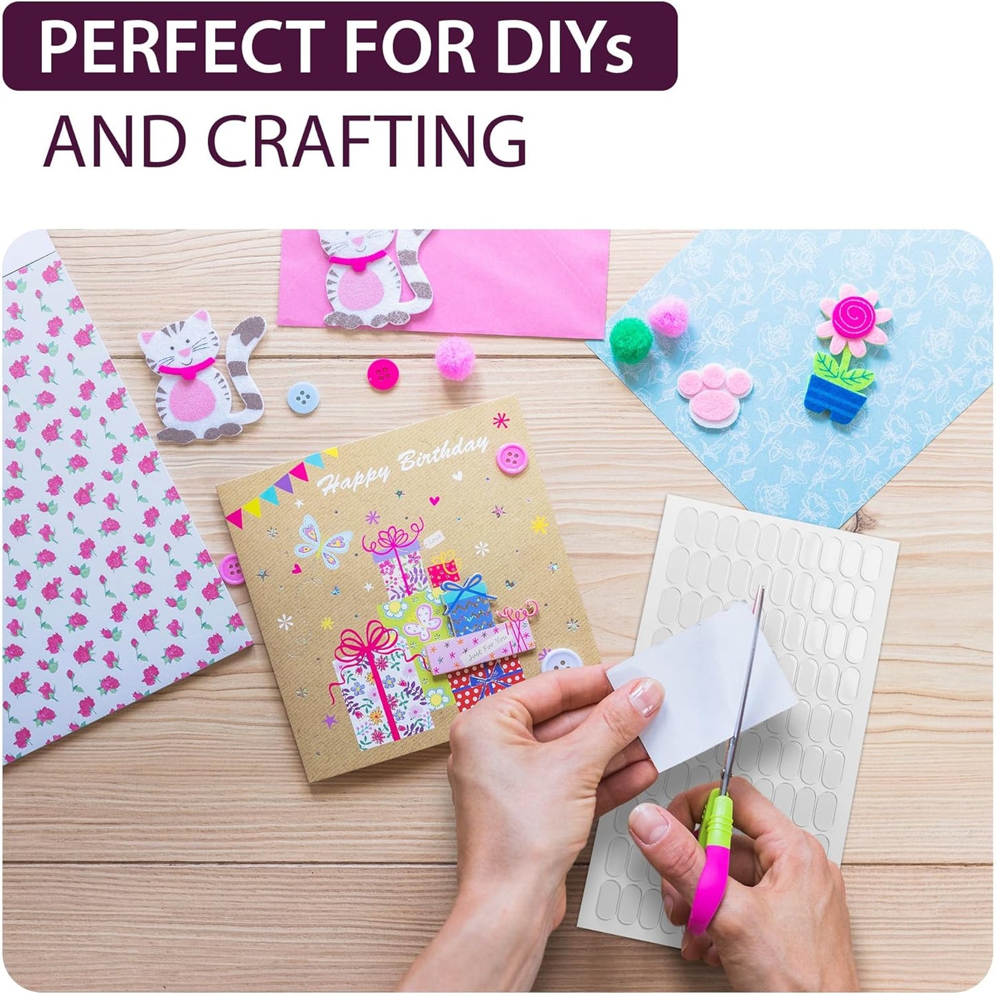 Large Sticky Dots 200PCs - Clear Glue Gel Dots Removable - Self Adhesive Dots Double Sided - Sticky Tack for Collectibles, Figurines Home Decor, Arts and Crafts