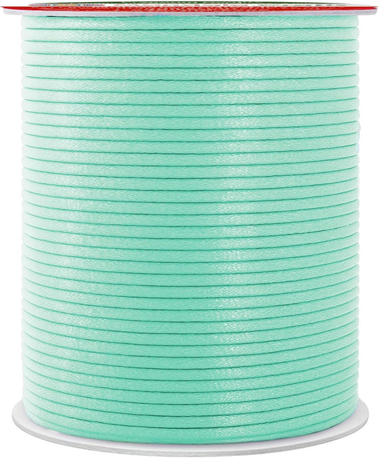 Mandala Crafts 2mm 109 Yards Aqua Cotton Waxed Cord for Jewelry Making Bracelet Cord Waxed String - Beading String Thread Jewelry Cords for Necklaces String