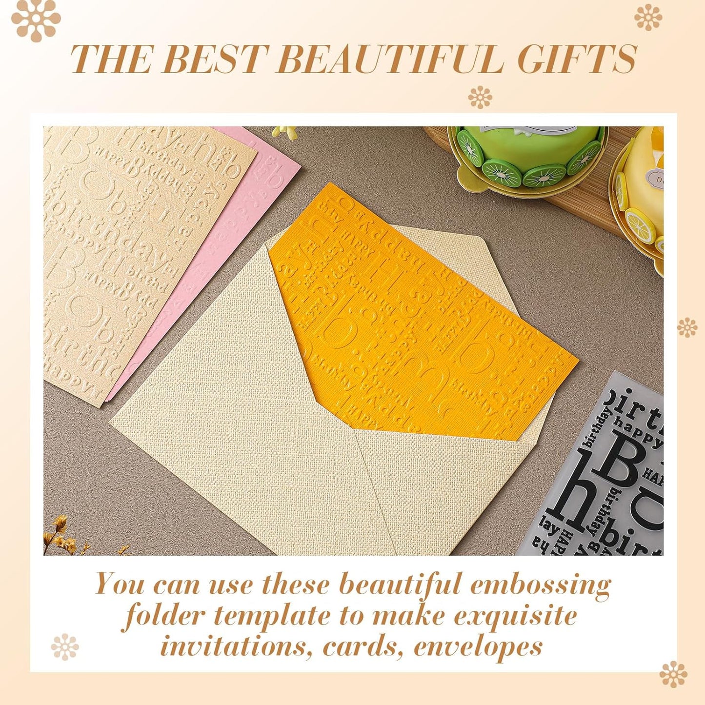 Geiserailie 1 Pcs Embossing Folders Embossing Machine Template Paper Card Folders for Christmas Card Making DIY Flower Scrapbook Photo Album Craft Decoration 5.9 x 4.1 Inch (Vivid Style)