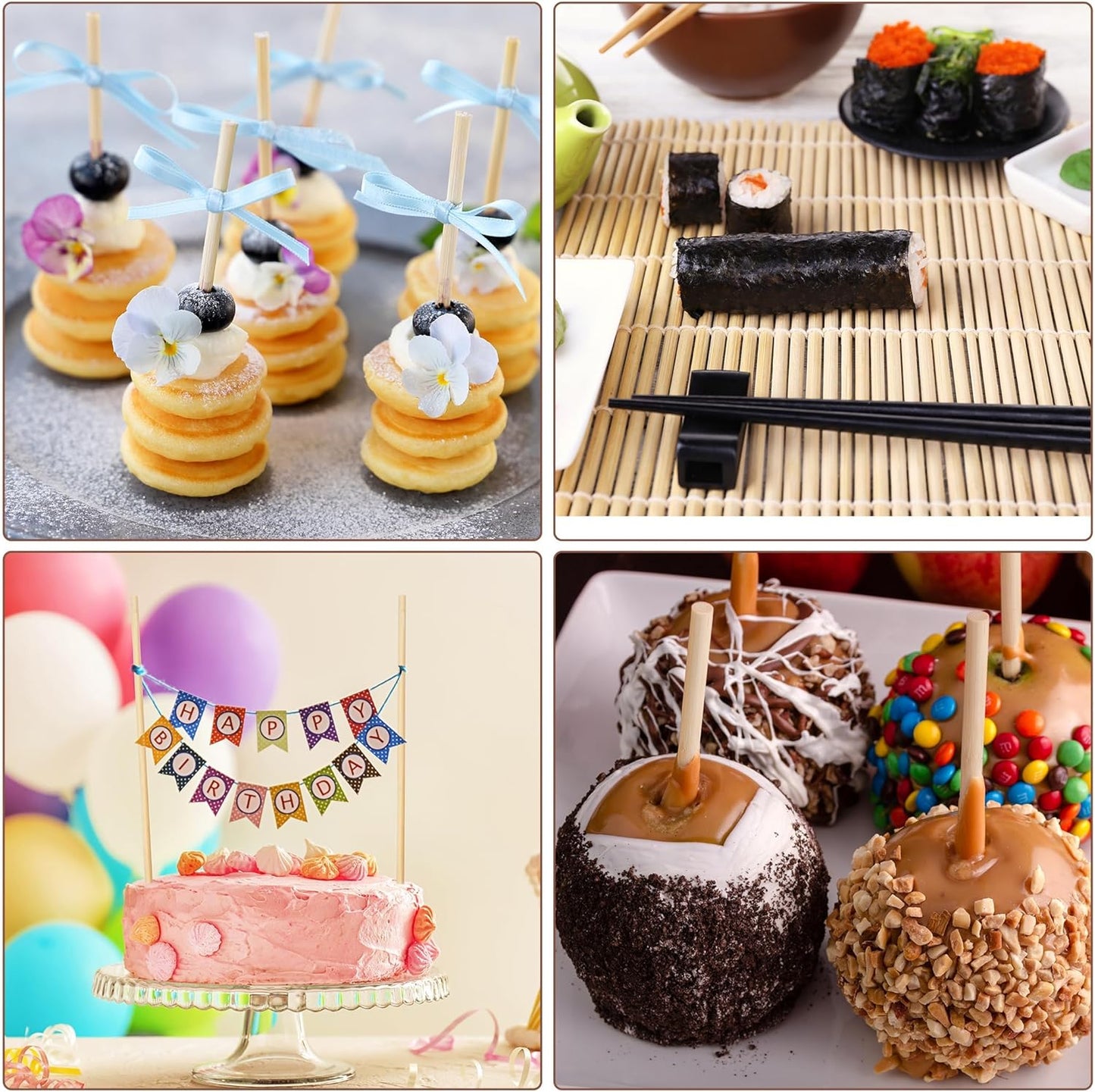 60Pcs Wooden Dowel Rods 1/4 x 12 Inch Precut Wooden Rod Sticks, Wood Sticks for Crafts, Natural Wood Dowels for Craft,Cake Dowels Hardwood Craft Dowel Rods for DIY Projects (60)