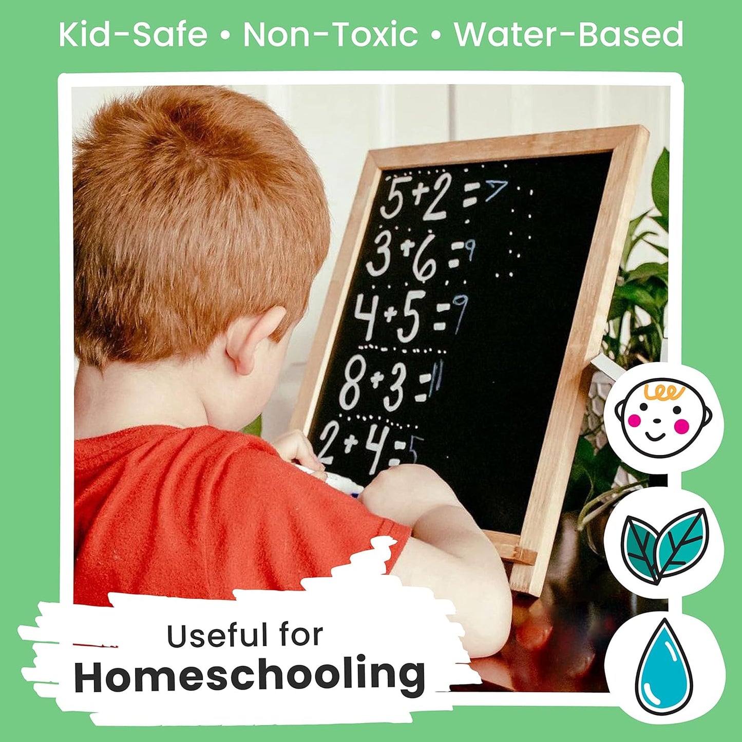 Chalkola White Chalk Markers - White Dry Erase Liquid Chalk Pens for Chalkboard, Blackboard, Window, Bistro, Car Glass, Board, Signs - 3mm Reversible Bullet & Chisel Point