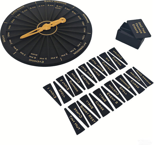 DND Initiative Tracker,DNDs Status and Time Tracking Clock, A Convenient Way to Track The Time and Status Effects of DND 24 Hours A Day.