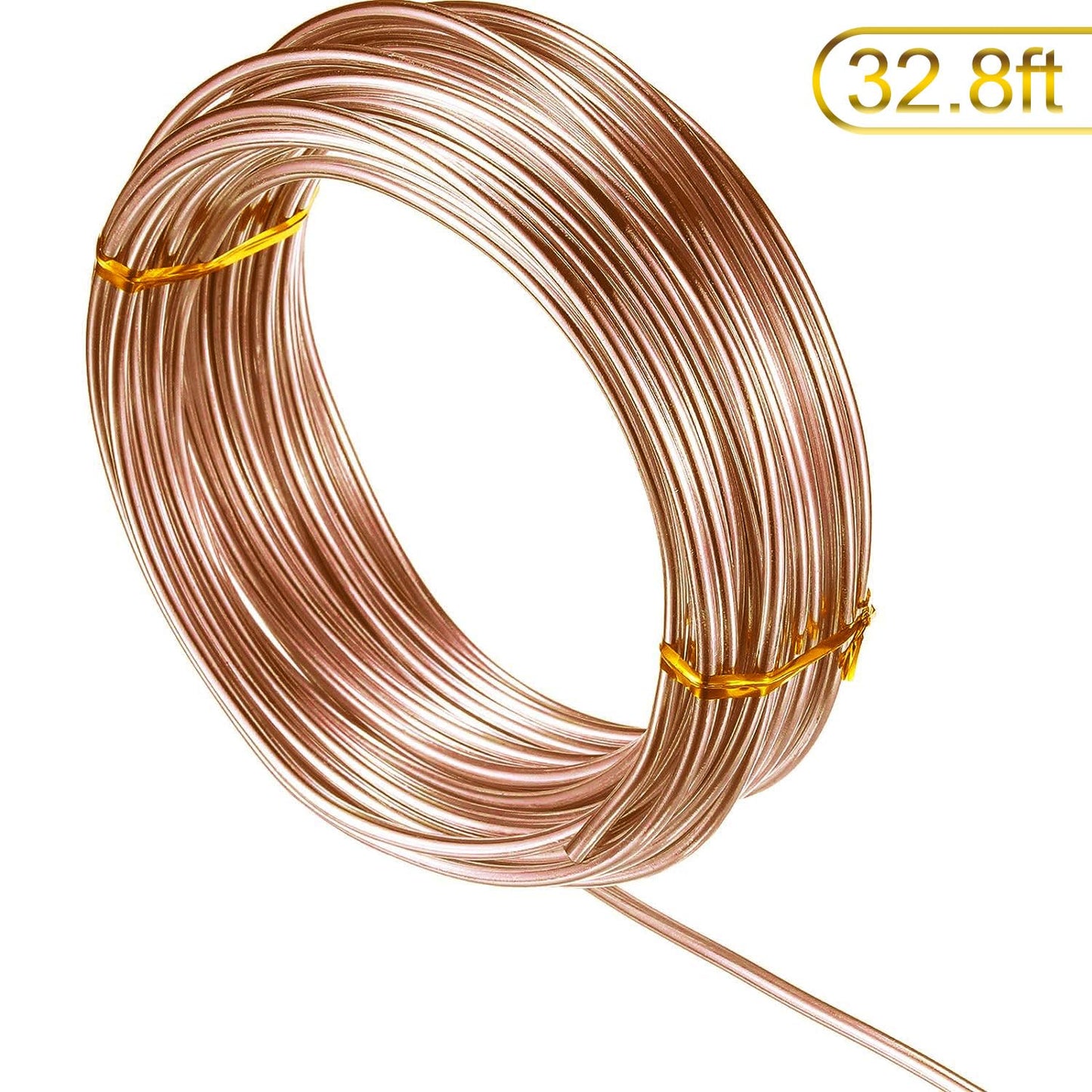 TecUnite Aluminum Craft Wire for Sculpting Armature Bendable Craft Wire for DIY Jewelry Making(Copper, 10 M X 2 mm, 1 Roll)