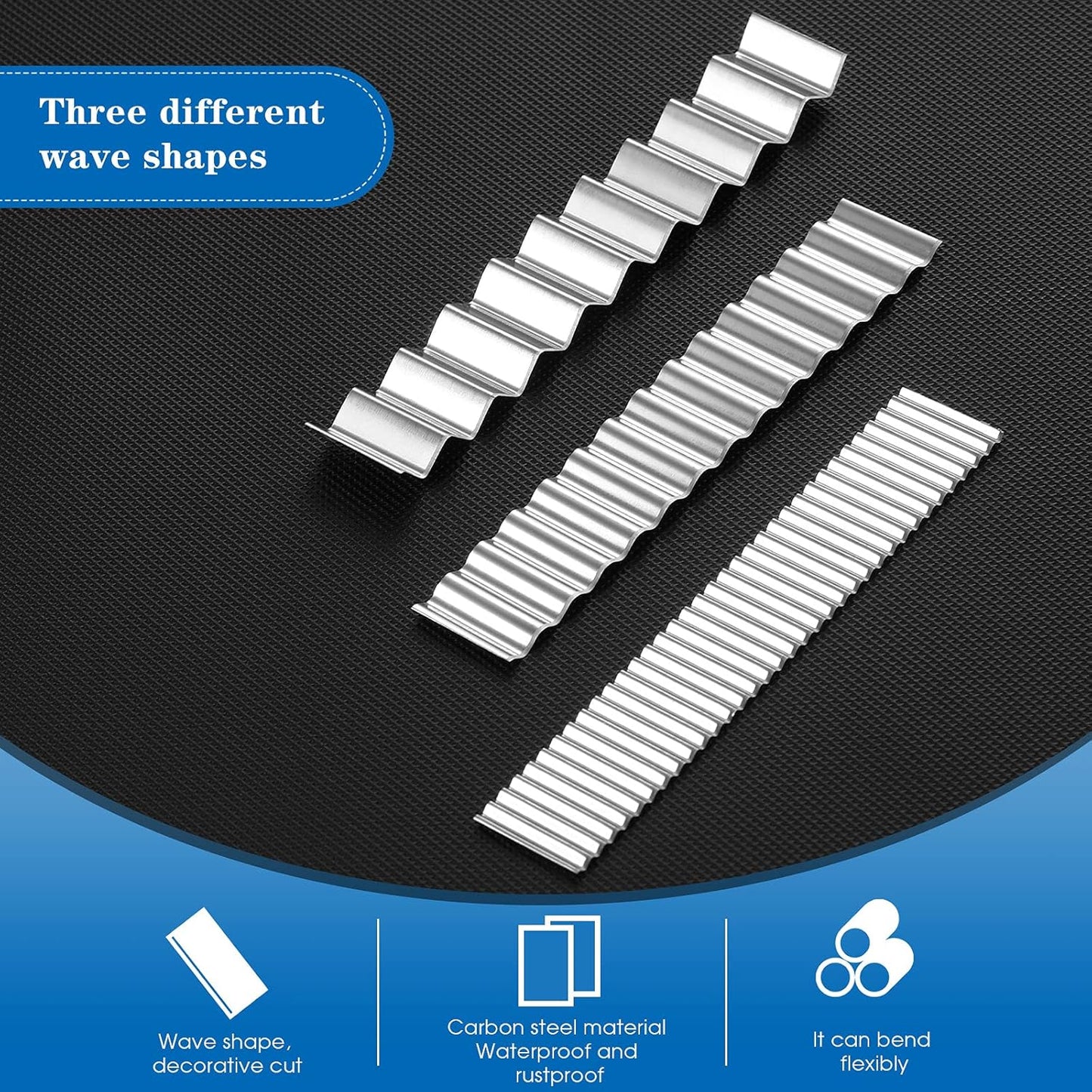 Honoson 5 Pieces Flexible Polymer Clay Tissue Blade Cutters Slicer Carbon Steel Polymer Clay Cutting Slicing Tools for Blade DIY Shaping Modelling Slicing Sculpting, Straight and Wave