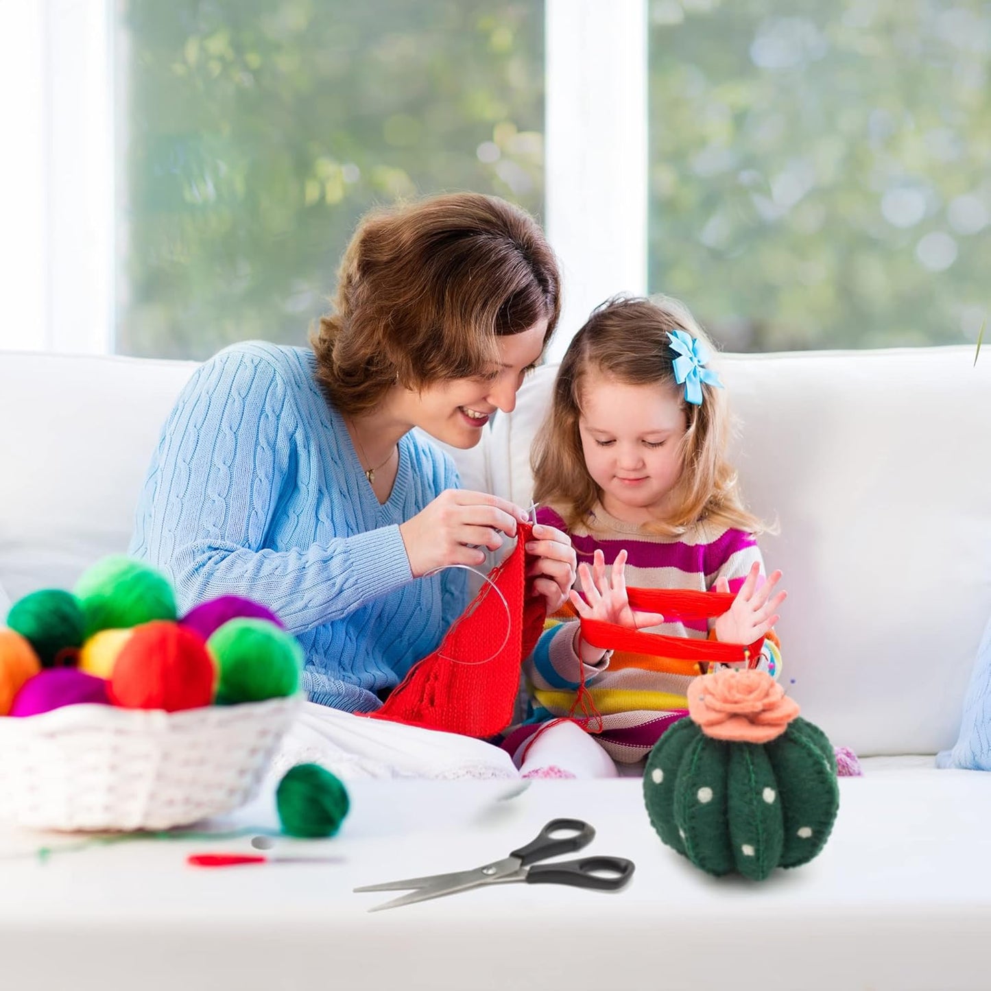 GLACIART ONE Sewing Pin Cushion Cactus | Large Size |Durable & Handmade Craft Supplies | Also for Quilting Needles, Sewing Machine Needles, Safety and T Pins