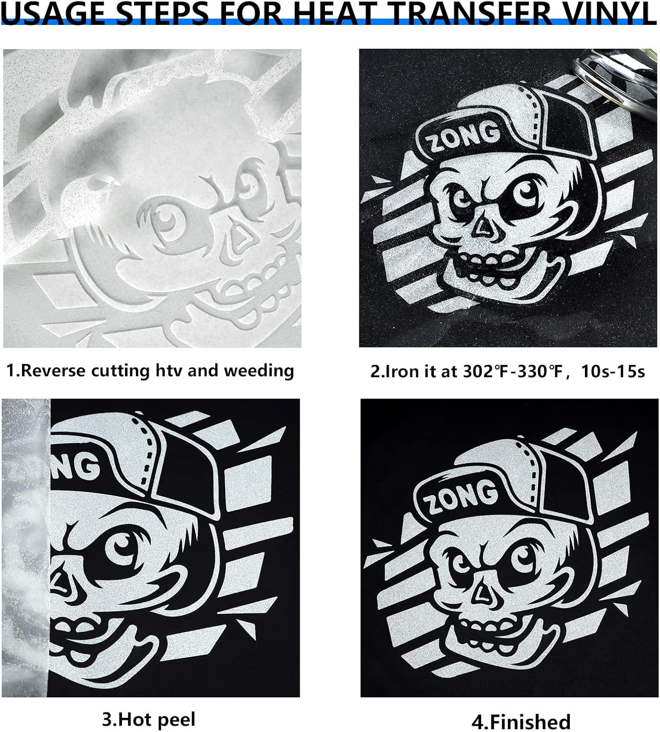 FUNKAKA Glitter White HTV Heat Transfer Vinyl Rolls, 12" x 25ft PU Iron on Vinyl for T-Shirt White Glitter HTV Vinyl for All Cutter Machines Easy to Cut & Weed for Heat Vinyl Design