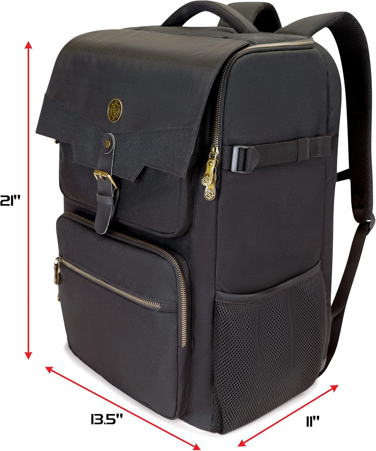 ENHANCE DnD Backpack - RPG DM Bag for Dungeons and Dragons - Travel DnD Bag Organizer fits 6-8 Books Upright, 18" Laptop/DM Screen Slot, Miniature Storage Foam Trays, Accessories Pockets, Map Strap