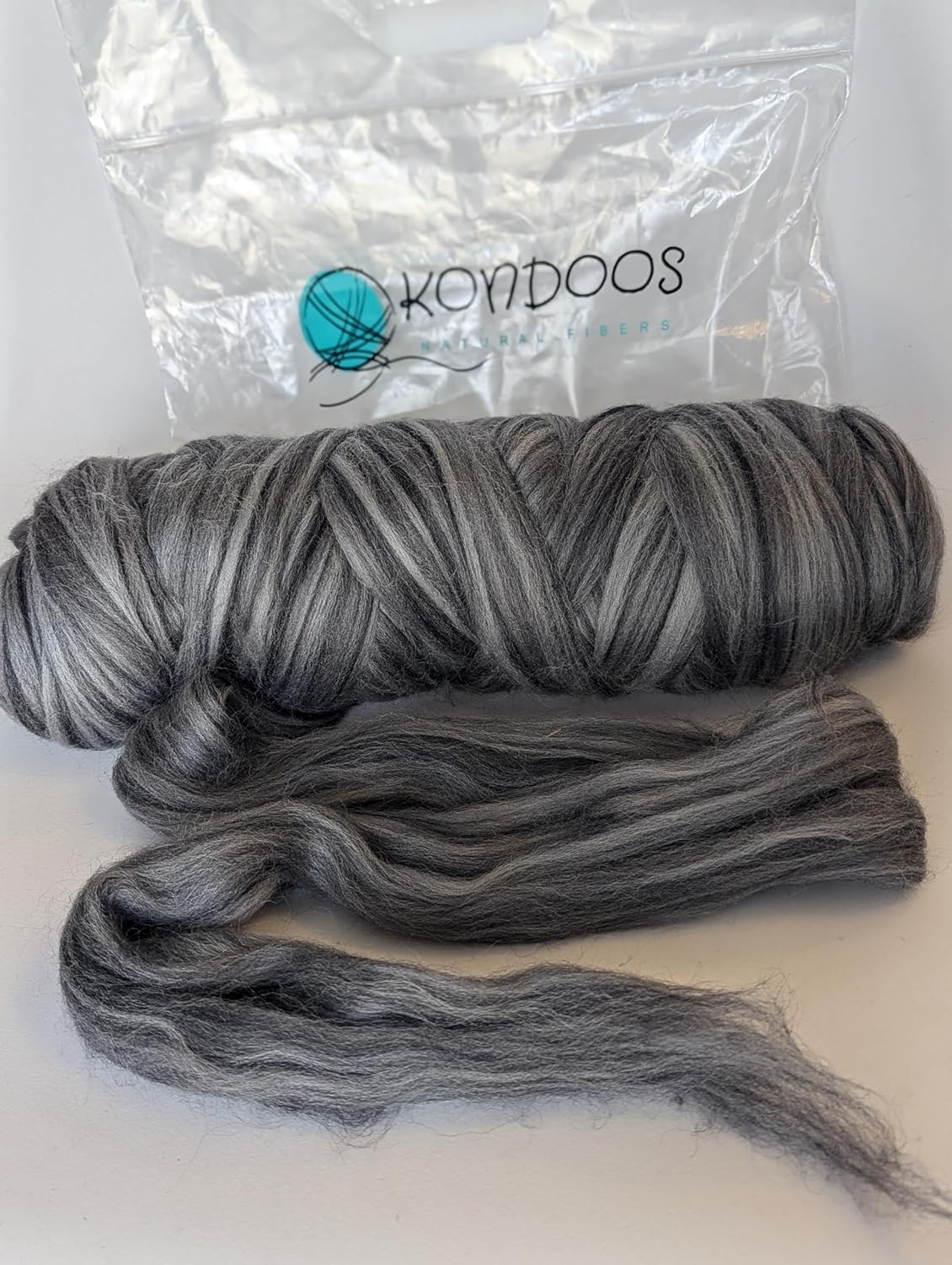 Multi Colored Natural Wool roving 1 lb. Best Wool for Needle Felting, Wet Felting, handcrafts and Spinning. (Midnight black1lb)