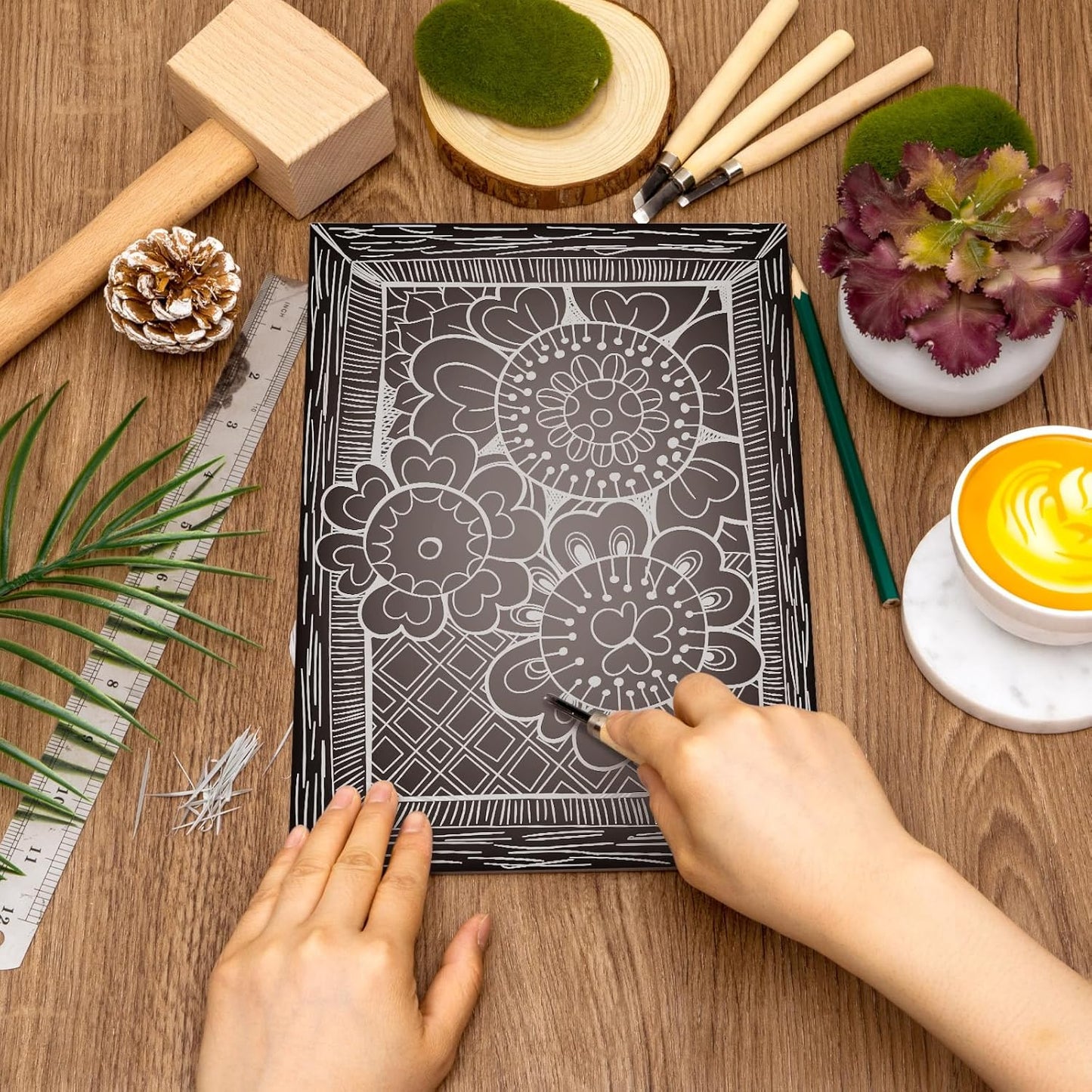 Yeaqee 8 Pcs 9 x 12 Inch Linoleum Block Rubber Carving Block Soft Linocut Blocks Large Linoleum Sheet Unmounted Lino Plates for Engraving Art Project Printmaking Artist Studio Supplies,Gray