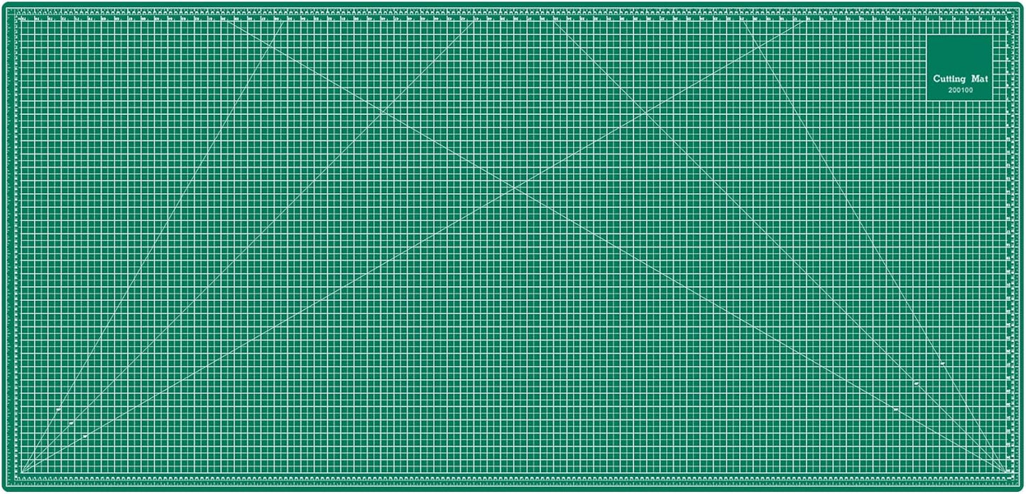 Headley Tools 39.4'' X 78.7'' Thickened Self Healing Cutting Mat, Rotary Cutting Sewing Mat for Crafts, Durable 5-Ply Table Cutting Board for Fabric Quilting Leather Hobby Project, Green