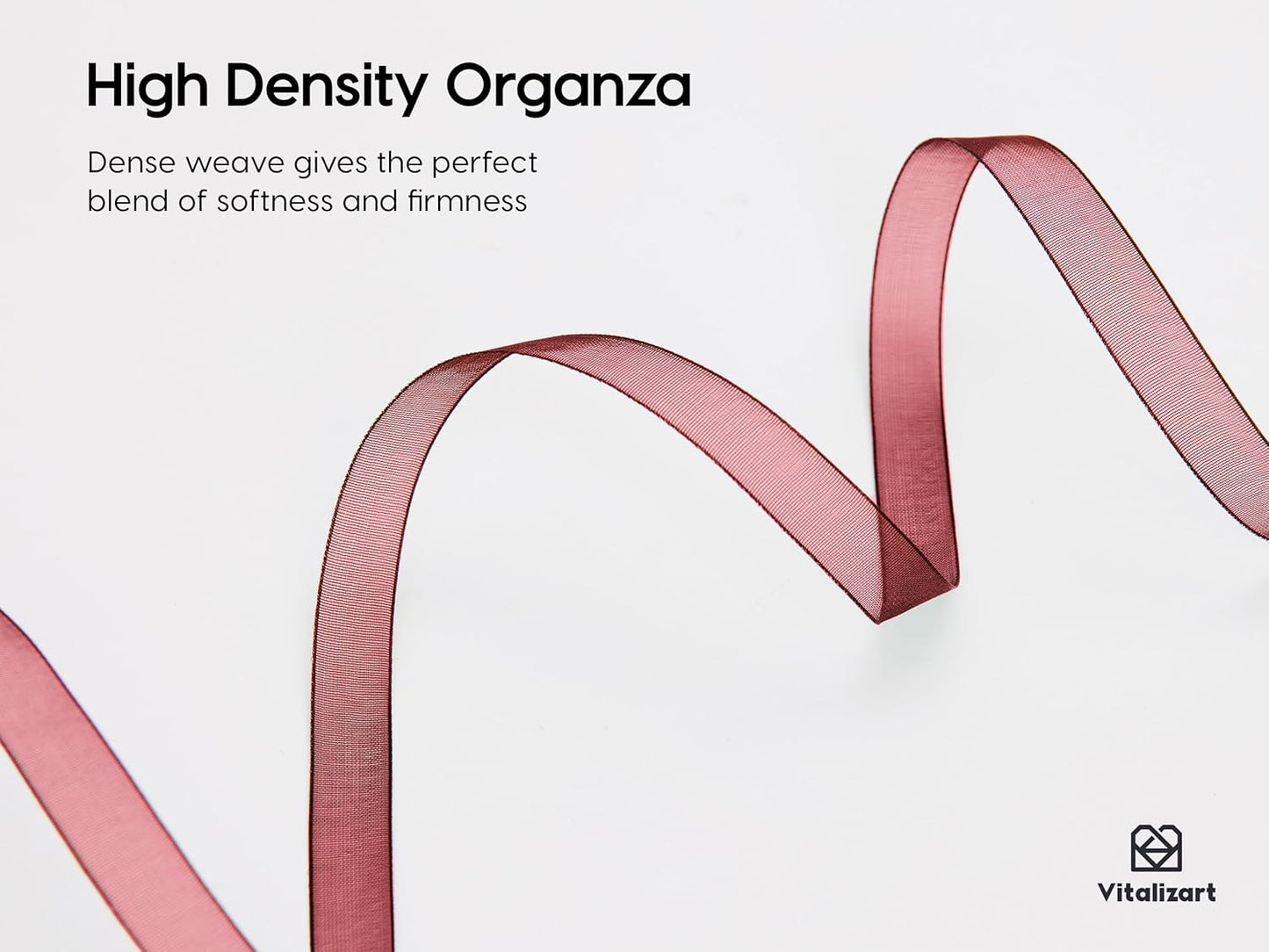 Vitalizart 3/8" x 30Yd Organza Ribbon Christmas Red Sheer Ribbons Set 10 Yd x 3 Rolls Handmade Eco-Friendly for Gift Wrapping Christmas Tree Crafts Bows Wedding Invitations Wreaths Wrap