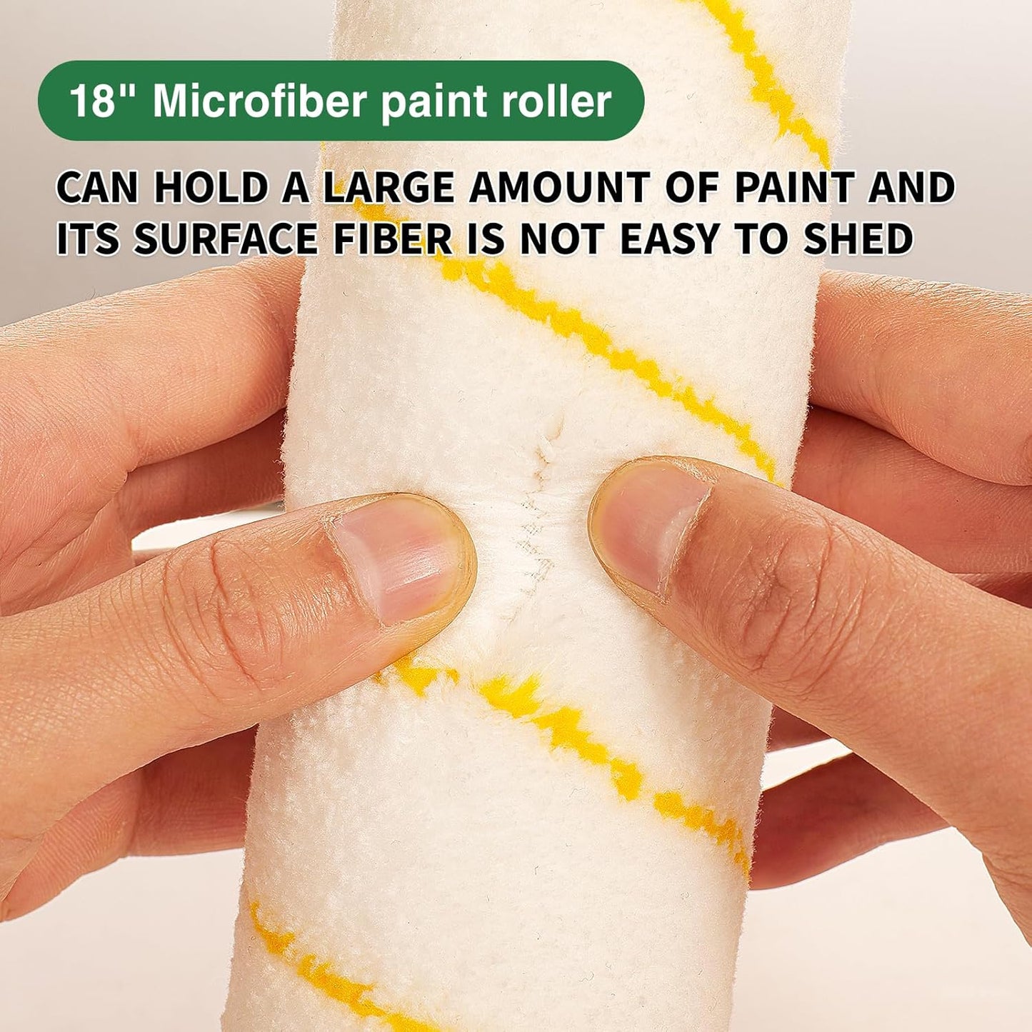 Voomey 18" Paint Roller kit，9 Piece 18 inch Paint Roller，18 Paint Roller Tray with Liner,Microfiber Paint Roller,Paint kit for House Painting