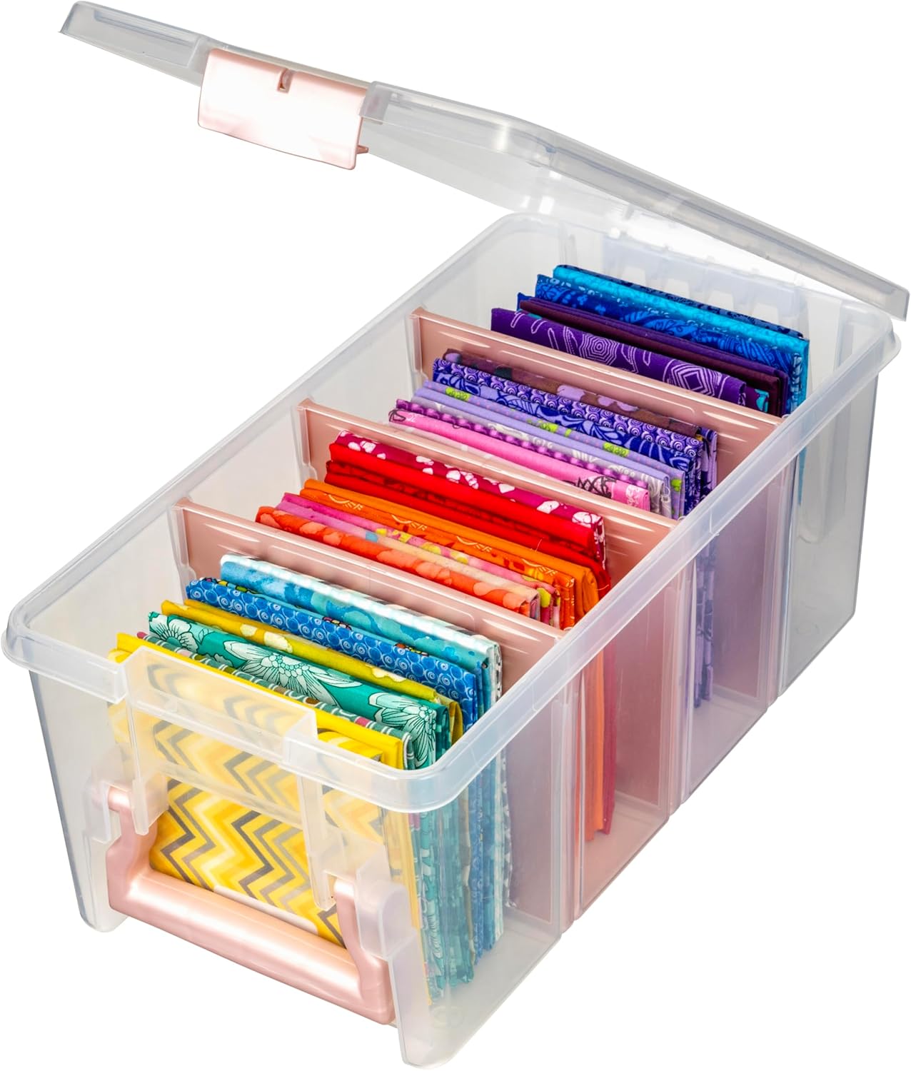 ArtBin Semi Satchel Portable Craft Organizer with 3 Dividers - Clear Plastic Storage Case for Art & Craft Supplies (Pack of 4)