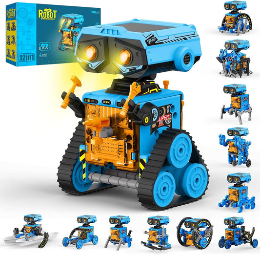 AESGOGO 12 in 1 STEM Solar Power Robots Toys for Boys Age 8-12, DIY Educational Science Building Experiment Robotic Kit for Kids, Christmas Birthday Gifts for Boys Girls Teens Aged 8 9 10 11 12 13