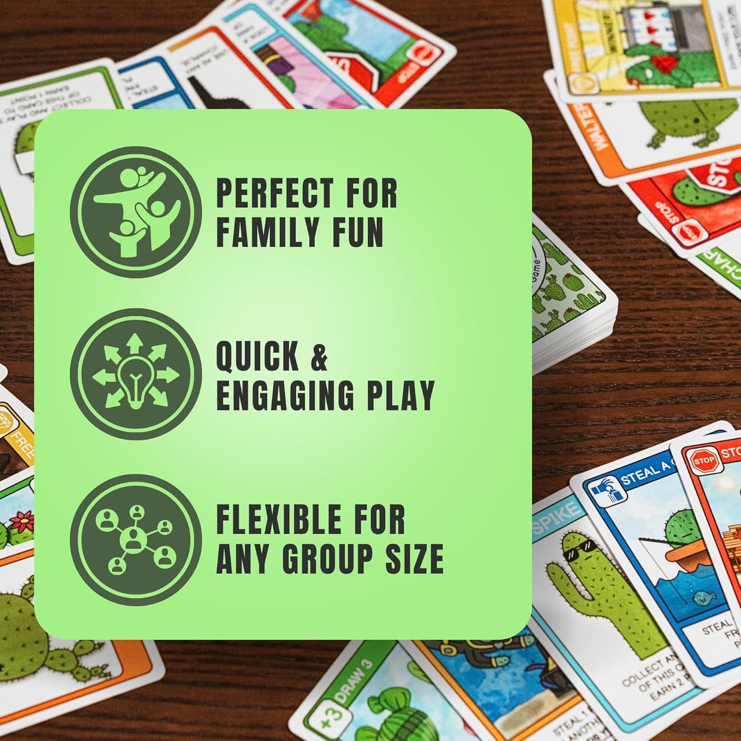 What's The Point? The Cactus Card Game - A Fun and Strategic Game for Families, Perfect for Family Play Night, Easy to Learn, Portable for Travel, and Ideal for Players of All Ages