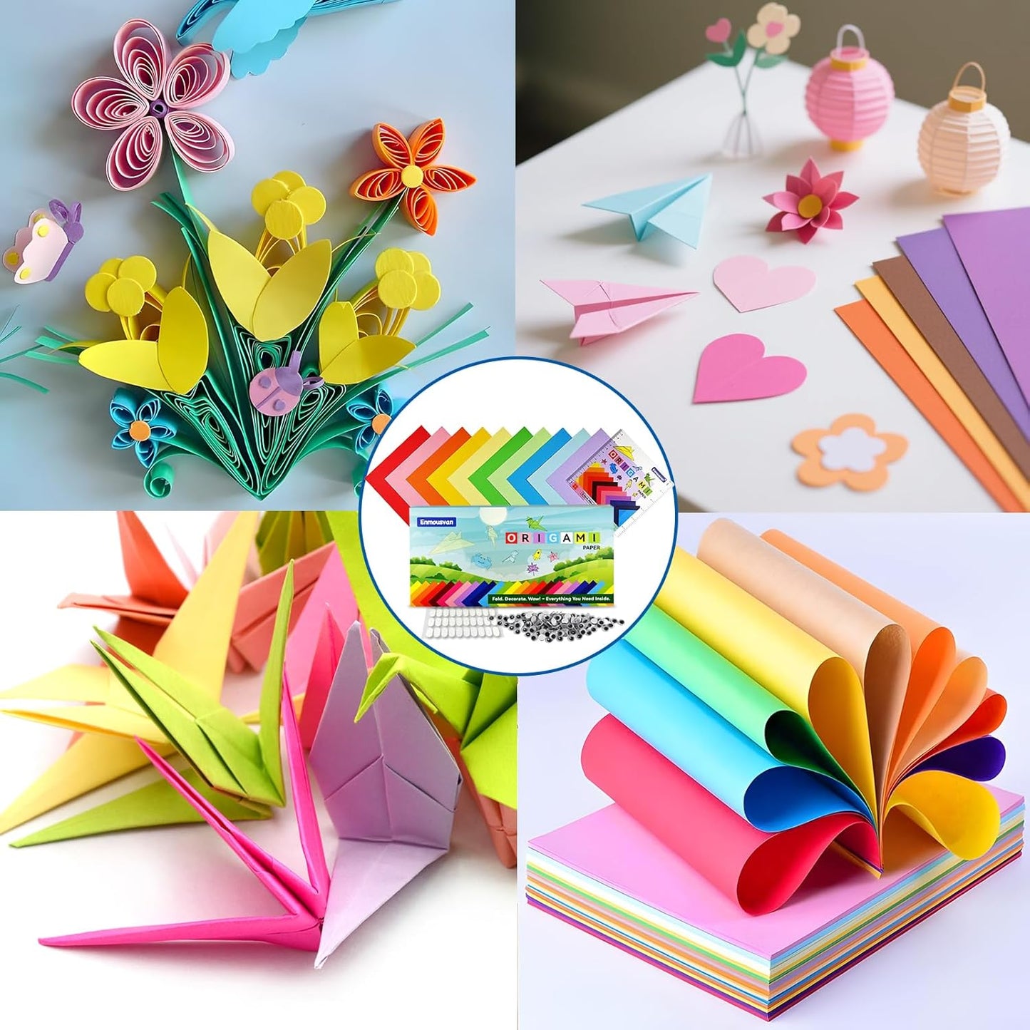 Origami Kit for Kids | 220 Sheets 6x6 Inch Origami Paper in 10 Colors & Child-Friendly Tools | Perfect for Hands-on Creative Art & Craft Projects | Ideal Gift for Ages 5-8 8-12.