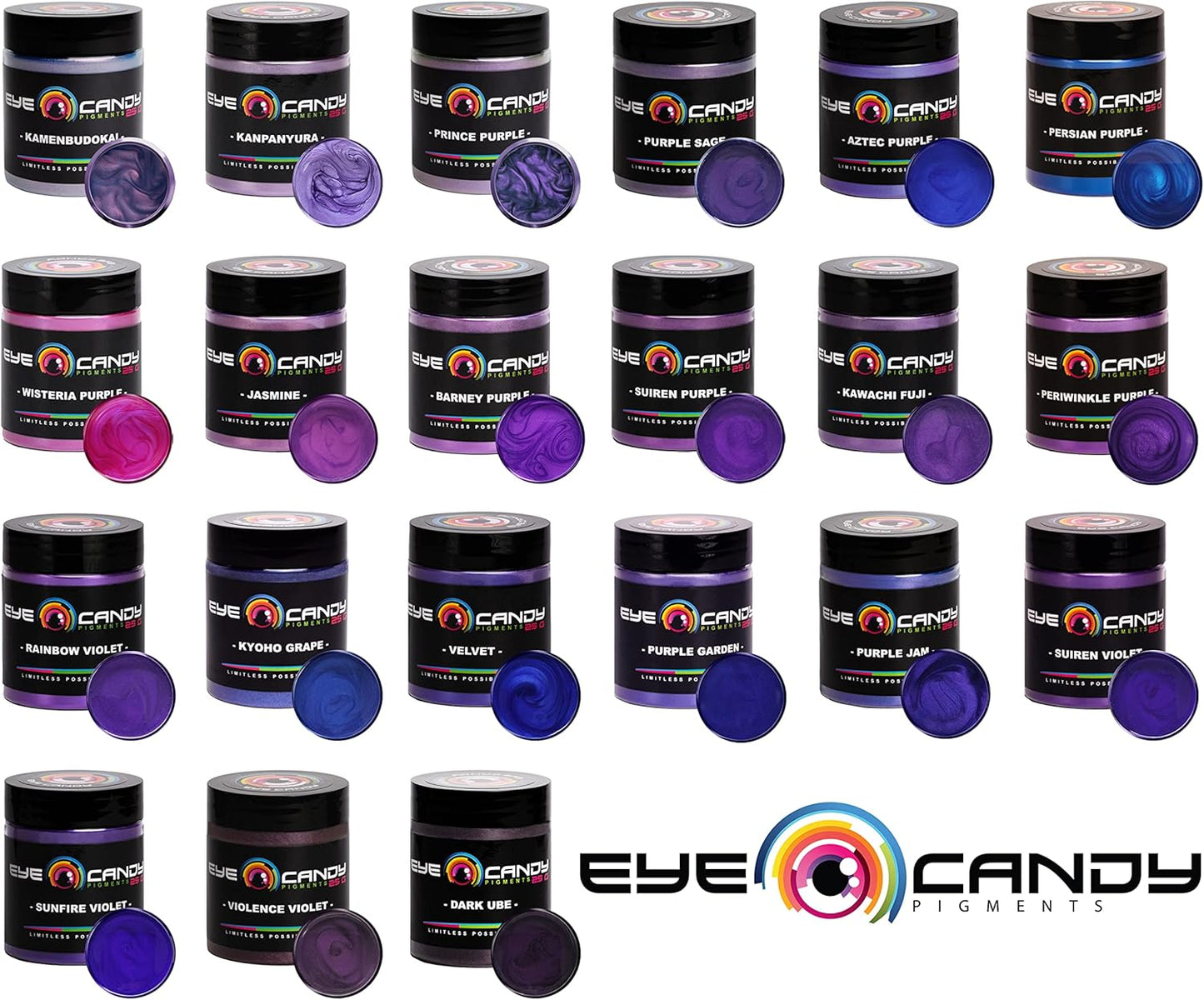 Eye Candy Pigments Premium Purple Mica Powder - Persian Purple (25gr) - for Epoxy, Resin, Soap, Paint, Woodworking, Acrylic Pouring, Bath Bombs, Fishing Lures - DIY Arts and Crafts Additive