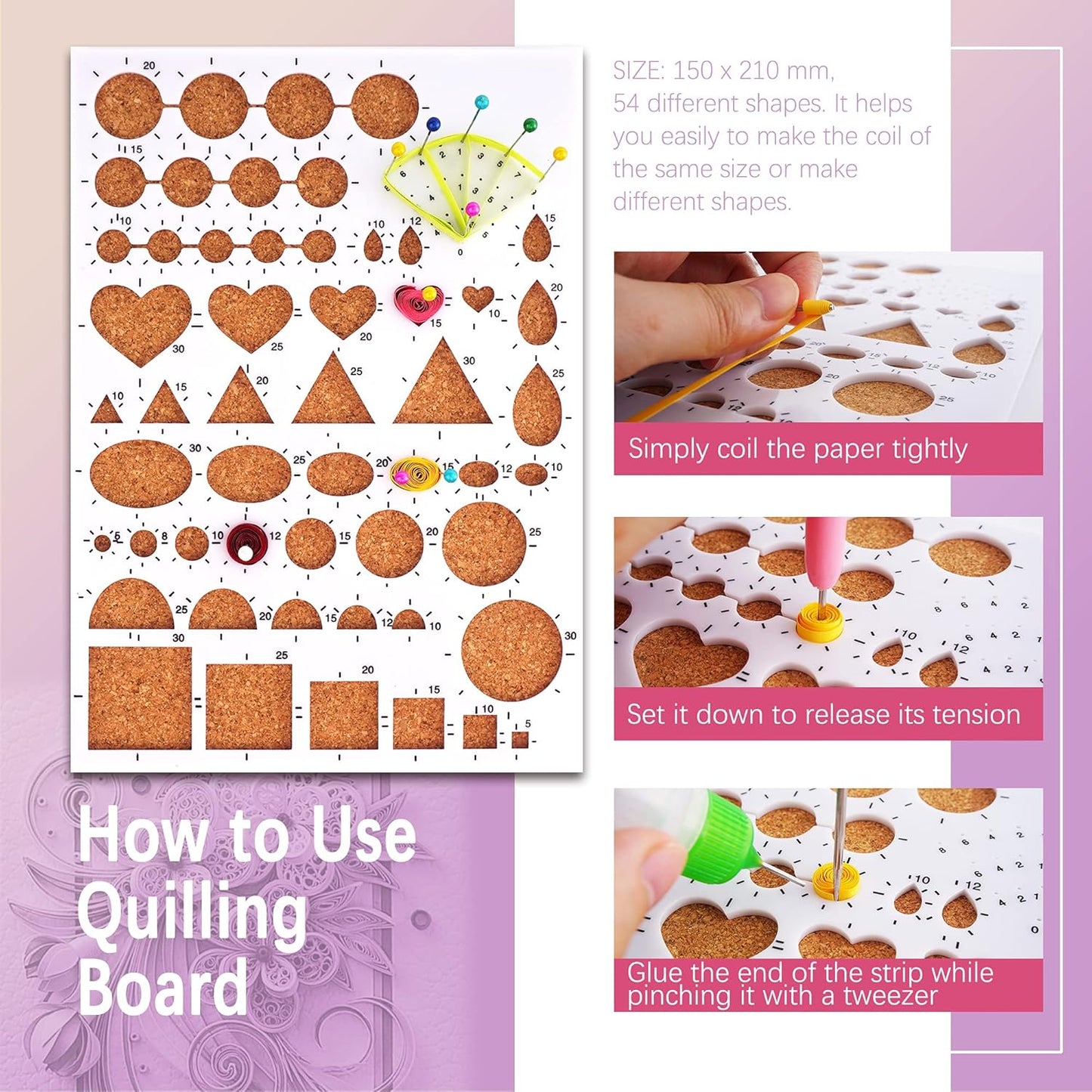 Halandar Paper Quilling Tools Set 24 pcs with 45 Colors 900 5mm Quilling Strips for Quilling Beginners and Paper Art Craft Lovers, DIY Handcraft Quilling Set