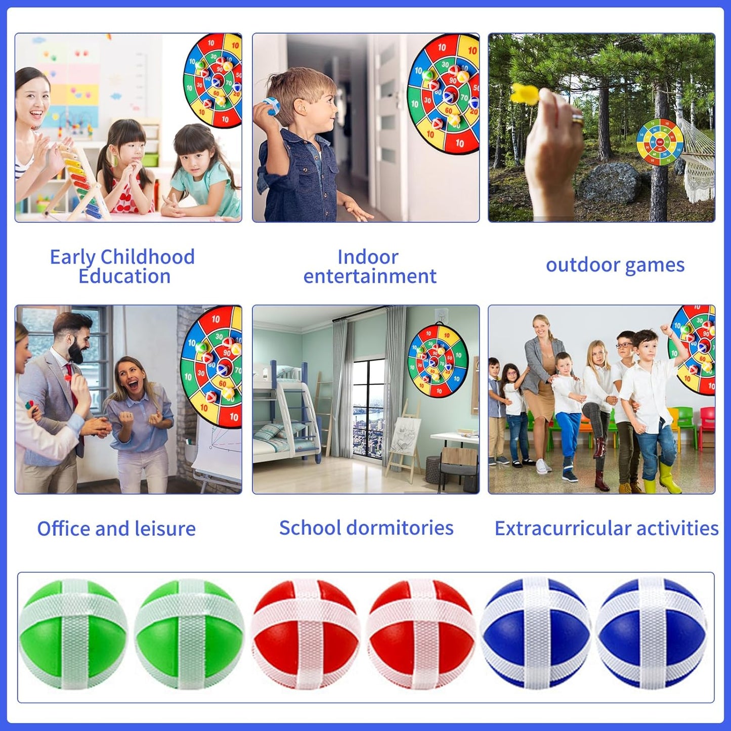 29 Inches Dart Board for Kids，Kids Large Dart Board with Sticky Balls and Darts，Indoor/Outdoor Sport Party Fun Games Toys Birthday Gifts for 3 4 5 6 7 8 9 10 11 12+Year Old Boys Girl