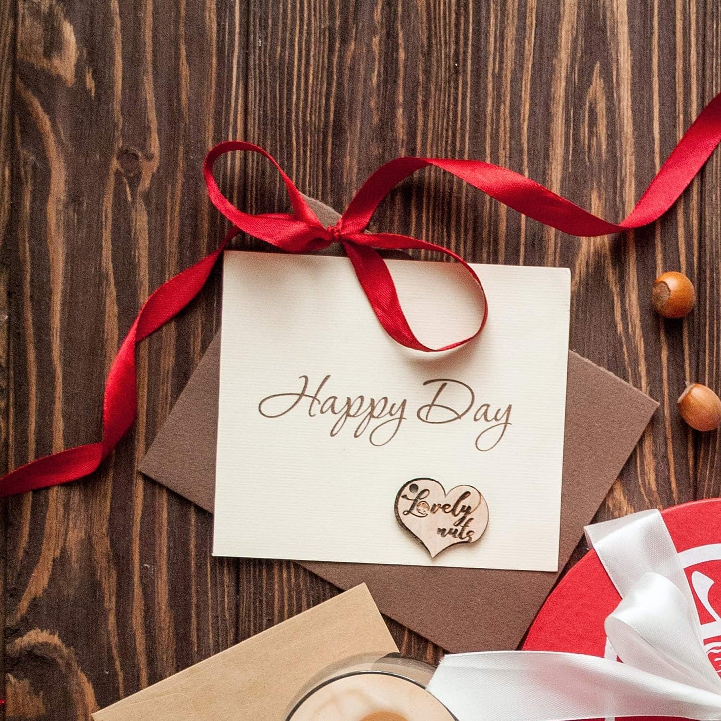 5/8" x 100 Yards Satin Ribbon - Red Silk Ribbon with Spool - Ideal for Gift Wrapping, Floral Bouquets, Crafts, Wedding Party Decorations, Christmas and Sewing Projects