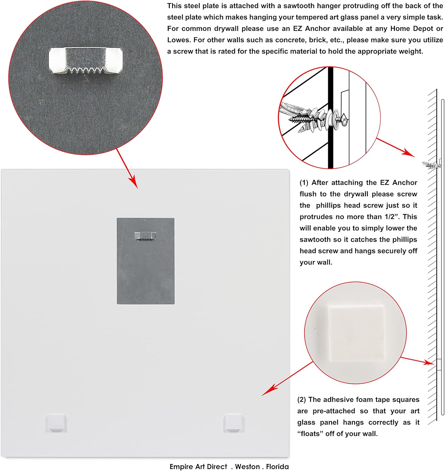 Empire Art Direct Frameless Free Floating Tempered Glass Panel Graphic Wall Art Ready to Hang, 24" x 24", Indigo Calla Lililes, Blue Flower