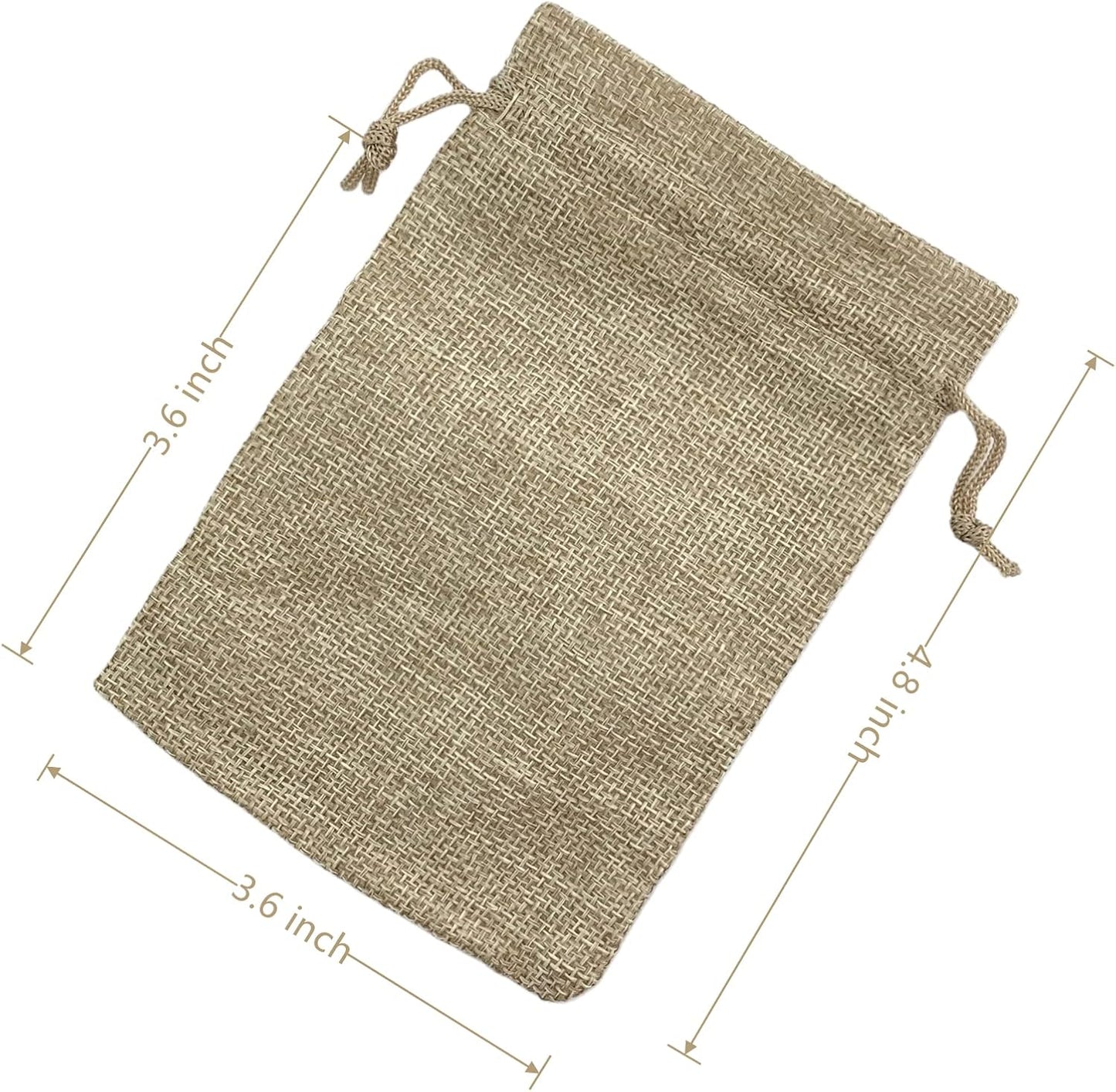 Palmhomee Pack of 20 Burlap Gift Bags with Drawstring Linen Jewelry Pouches Wedding Hessian Jute Bags for Birthday Jewelry and Treat Pouches Party Wedding Favors Gift Art and DIY Craft (3.6x4.8