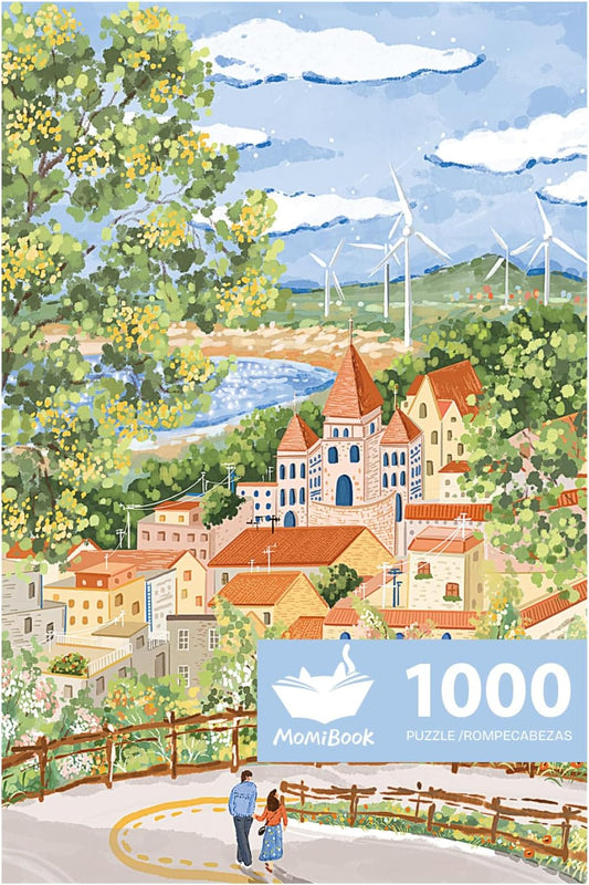 MOMIBOOK Puzzles for Adults 1000 Pieces Jigsaw Puzzles of Go for A Walk, Painting Image Difficult Challenging Hard Impossible Puzzle Unique Funny Party Christmas Birthday Gifts